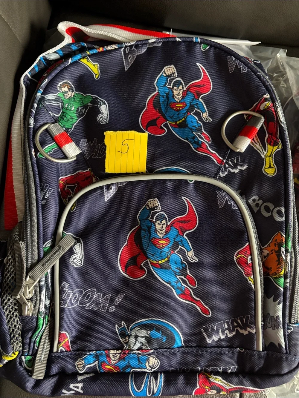 POTTERY BARN School BACKPACK MARVEL COMIC AVENGER HERO Superman travel SET 2